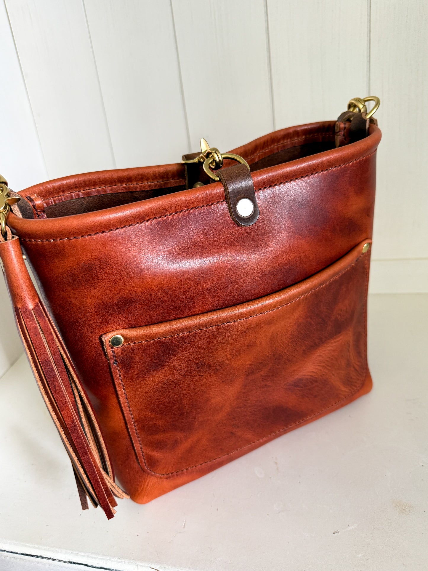 Bennett “shorty” Bucket in Horween English Tan