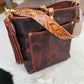 Bennett Bucket in Coffee Full Grain Bison Leather w/Dyed Strap