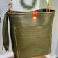 Bennett Bucket in Italian Olive Vachetta Leather