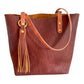 Classic Tote in Cherry Mahogany Full Grain Bison
