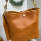 Hobo Bucket in Italian Honey Saffron Vegetable Tan w/Candy Strap