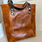 Tall Tote in Butterscotch Horween