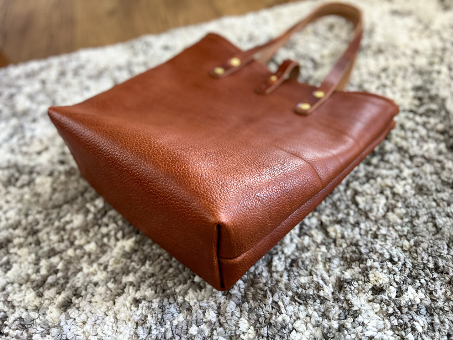 Tall Tote in Horween Montana Cognac