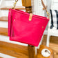 Bennett “shorty” Bucket in Fuscia Vachetta (non-milled)