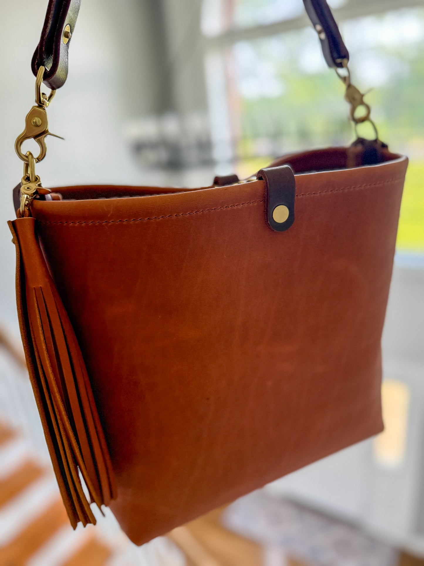 Bennett Bucket in Tawny Full Grain Leather