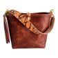 Hobo Bucket in Horween Brown Nut Dublin w/Candy Strap