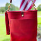 Bennett Bucket in Ruby Vachetta