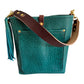 Bennett Bucket in Peacock Full Grain Bison Leather