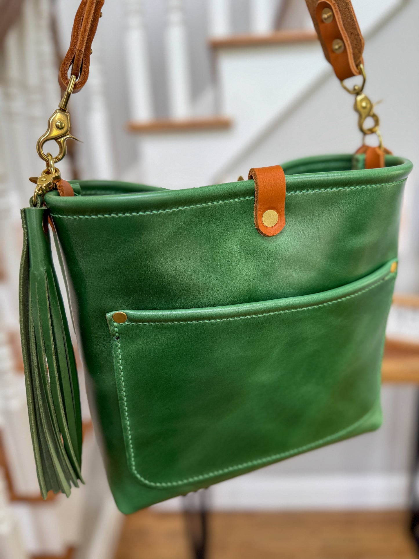 Bennett “shorty” Bucket in Shamrock Green Full Grain Leather