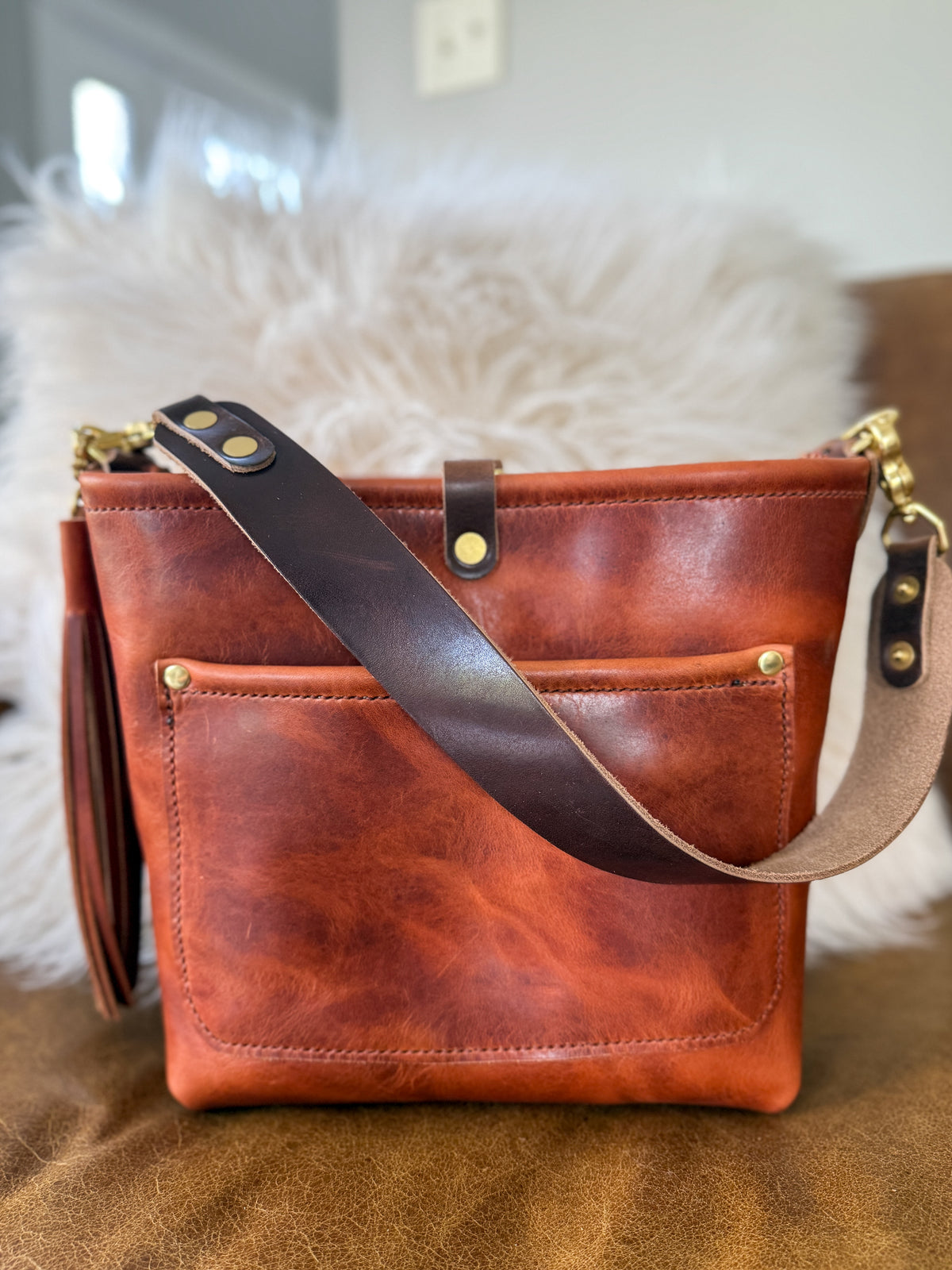Bennett “shorty” Bucket in Horween English Tan