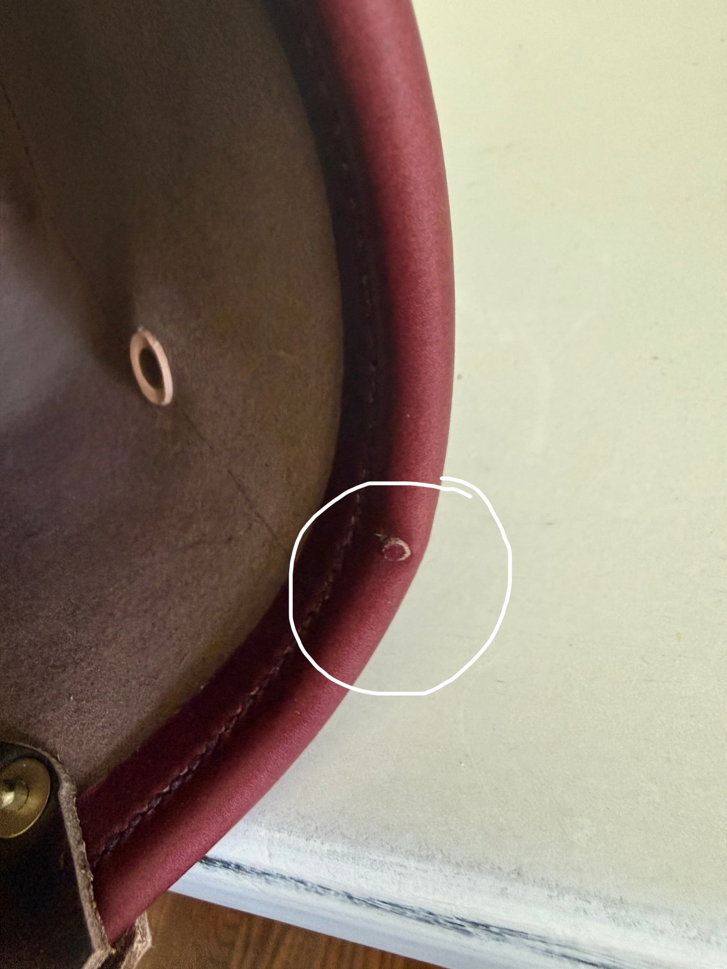 *See Description* Bennett “shorty” Bucket in Burgundy Chromexcel Horween