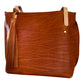 East West Tote in Tawny Full Grain Leather with foot/base