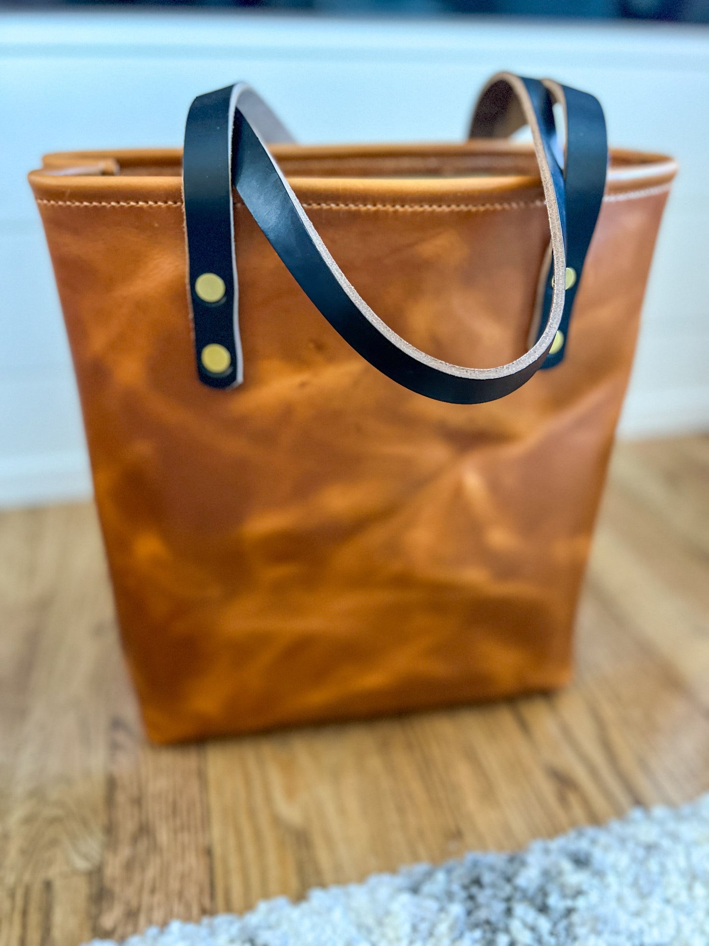 Tall Tote in Butterscotch Horween