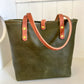 Classic Tote in Olive Italian Vachetta