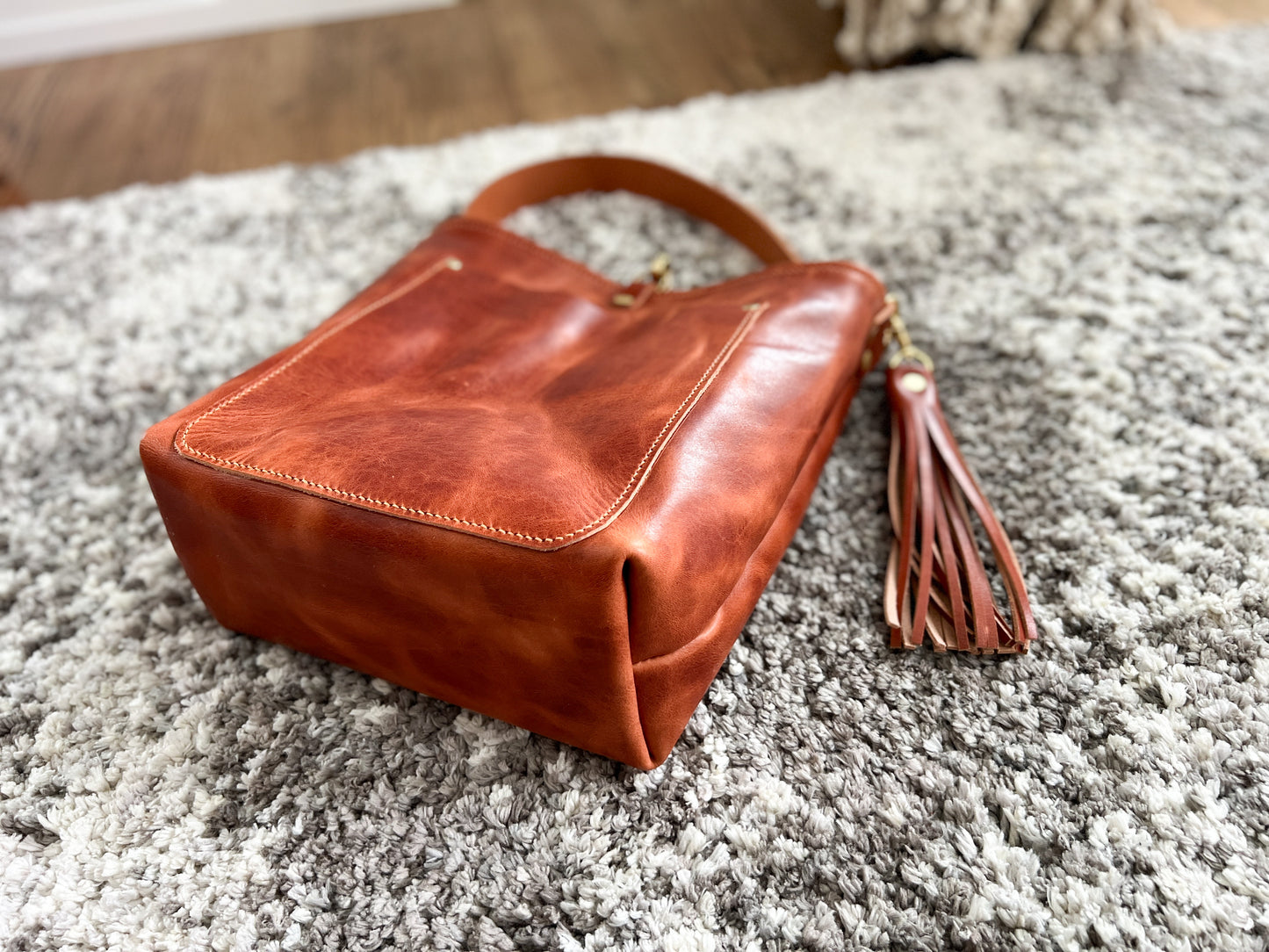 Bennett Bucket in Horween English Tan Derby