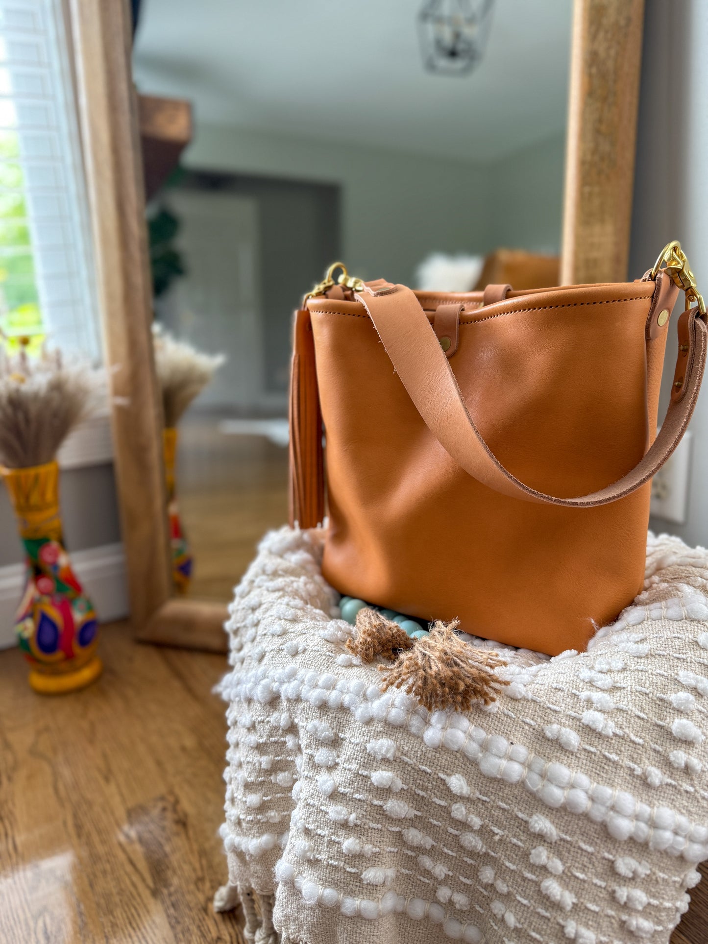 Hobo Bucket in Natural Vachetta