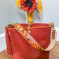 Hobo Bucket in Brick Full Grain Bison w/Candy Strap