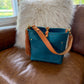 Bennett “shorty” Bucket in Turquoise Vachetta