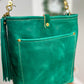 Bennett Bucket in Teal Full Grain Leather