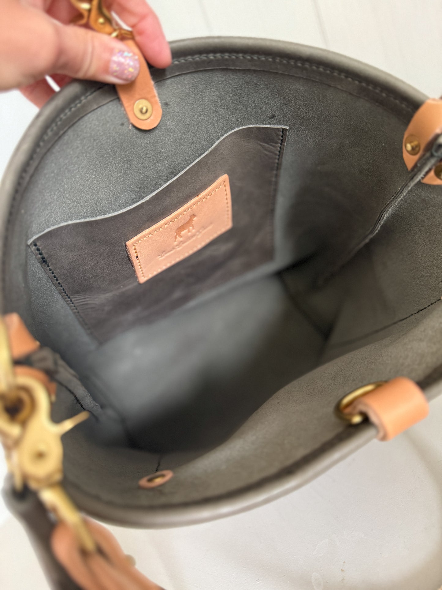 Bennett Bucket in Seagrass Derby Horween