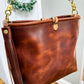 Hobo Bucket in Horween Brown Nut Dublin w/Candy Strap