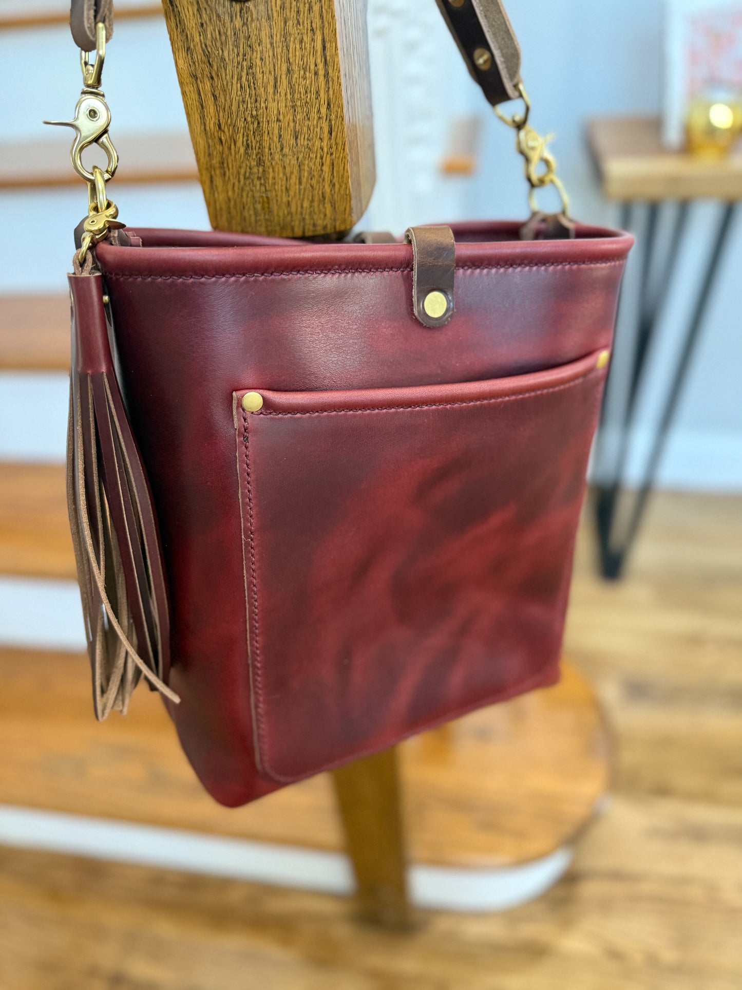 Bennett Bucket in Burgundy Chromexcel Horween