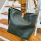 Hobo Bucket in Evergreen Vachetta