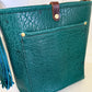 Bennett Bucket in Peacock Full Grain Bison Leather