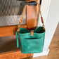 Bennett Bucket in Teal Full Grain Leather
