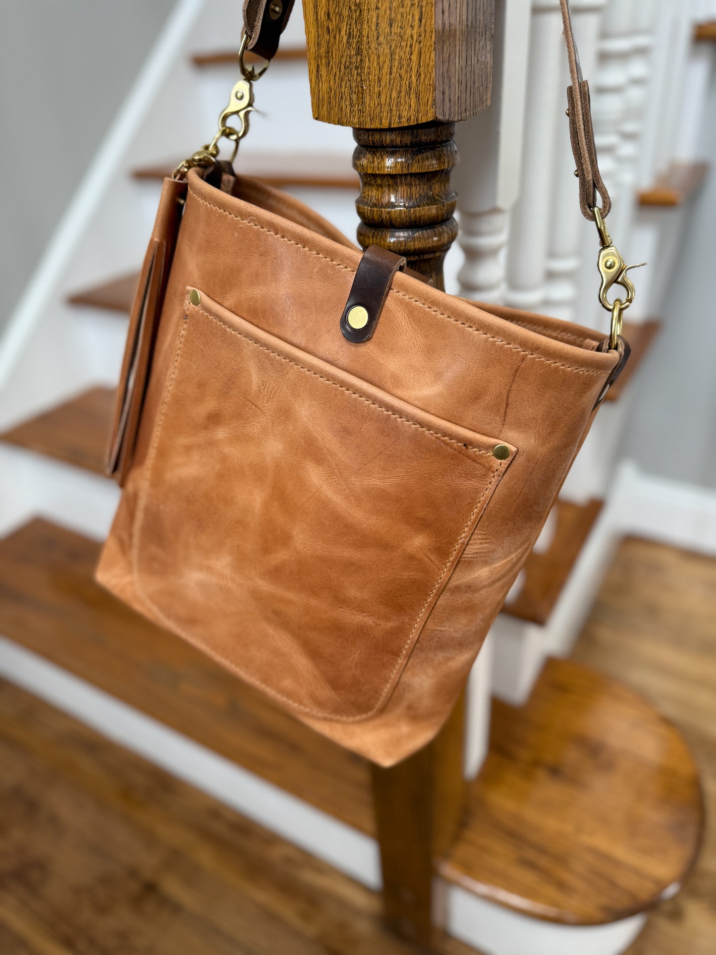 Bennett Bucket in Light Natural Derby Horween