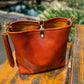Hobo Bucket in Dark Ginger Vachetta