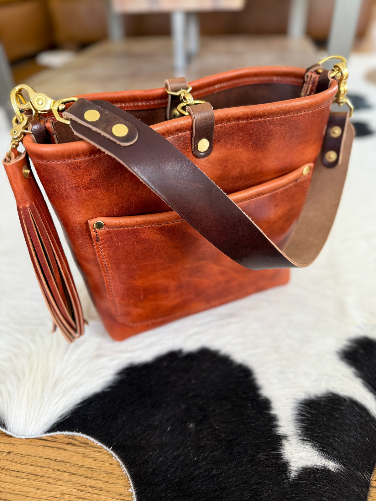 Bennett “shorty” Bucket in Horween English Tan