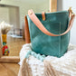 Bennett Bucket in Aqua Pearl Horween