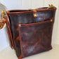 Bennett Bucket in Coffee Full Grain Bison Leather w/Dyed Strap