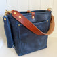 Bennett Bucket in Horween Cobalt Full Grain Leather