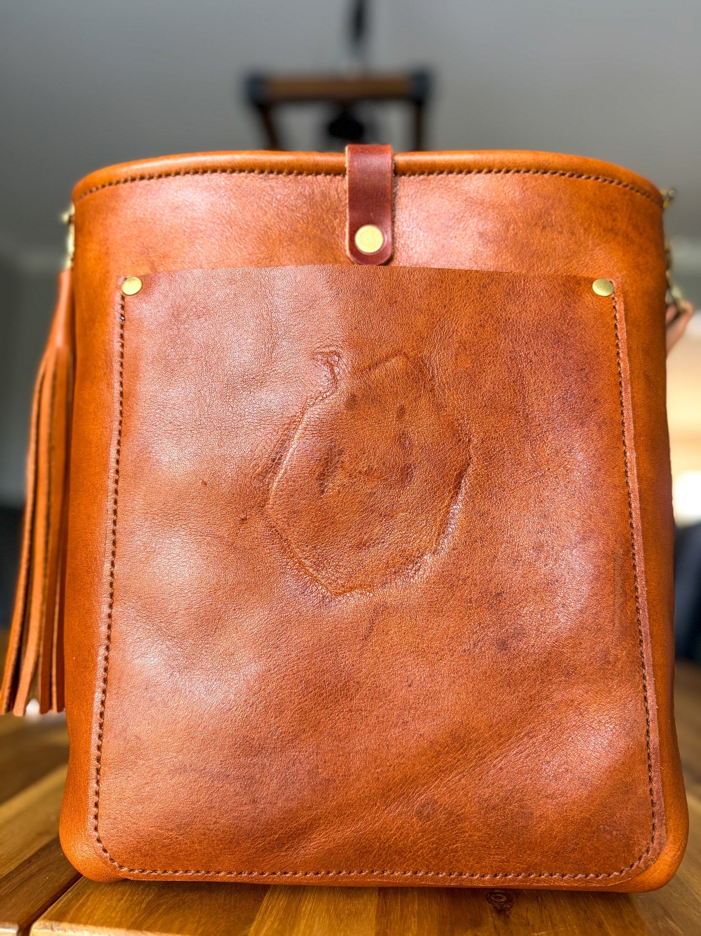 Bennett Bucket in Montana Vegetable Tan