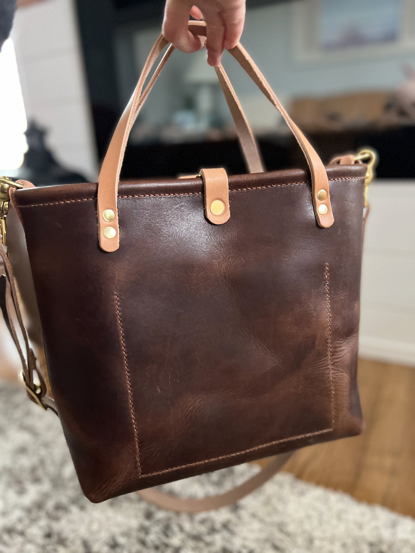 Brookie Medium Crossbody in Horween Nut Brown