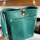 Bennett Bucket in Peacock Full Grain Bison Leather
