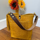 Bennett Bucket in Goldenrod Full Grain Bison