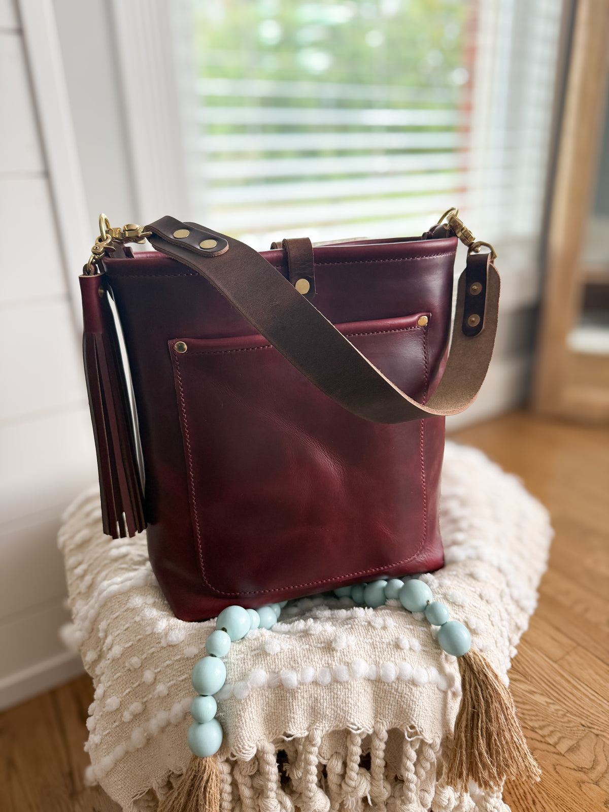 Bennett Bucket in Burgundy Chromexcel Horween