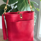 Bennett Bucket in Ruby Vachetta