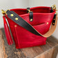 Bennett Bucket in Red Persian Horween Cypress Leather