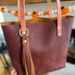 Classic Tote in Cherry Mahogany Full Grain Bison