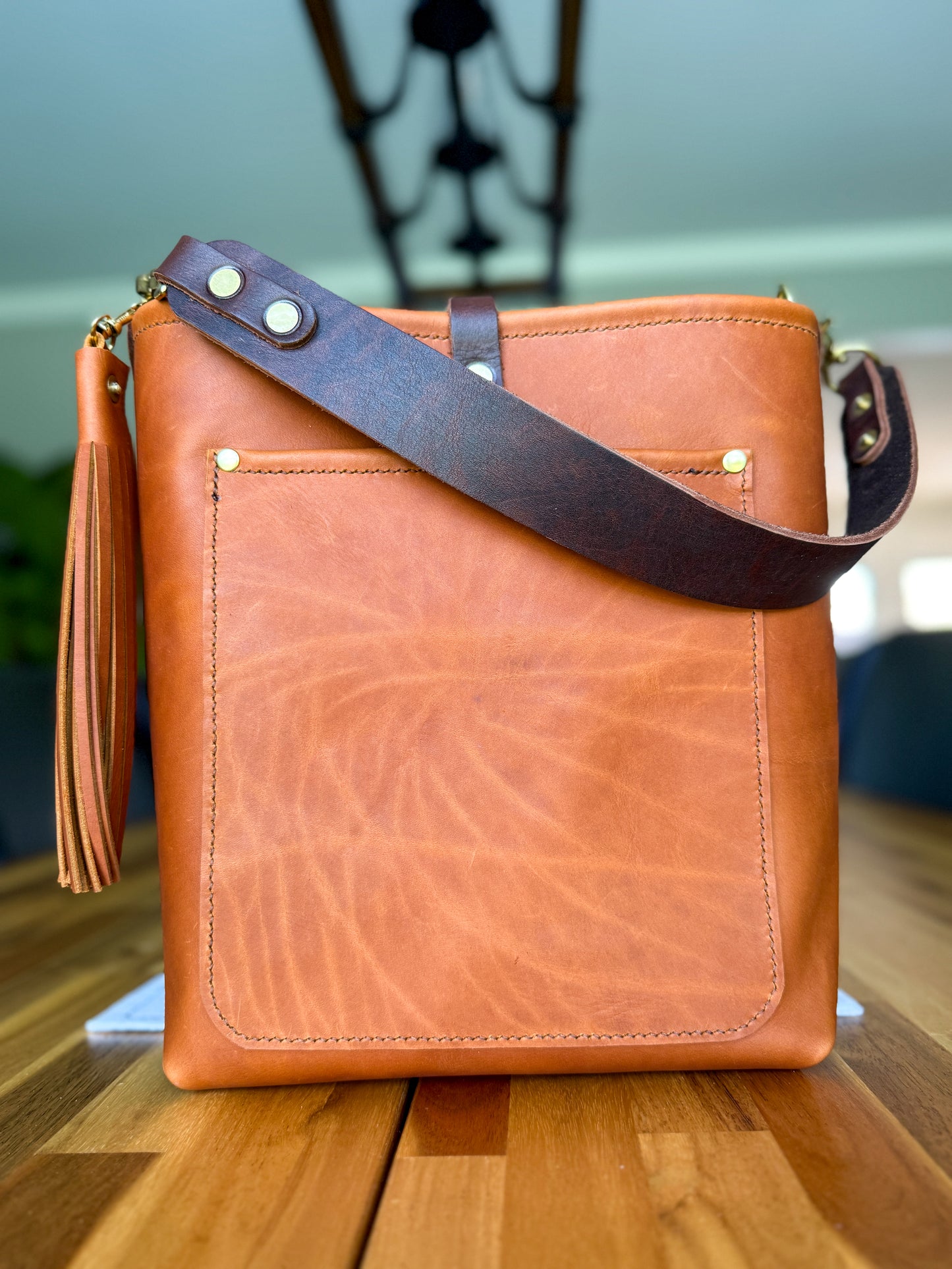 Bennett Bucket in Tawny Full Grain Leather