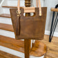 Utility Tote in Tobacco and Vachetta Leather
