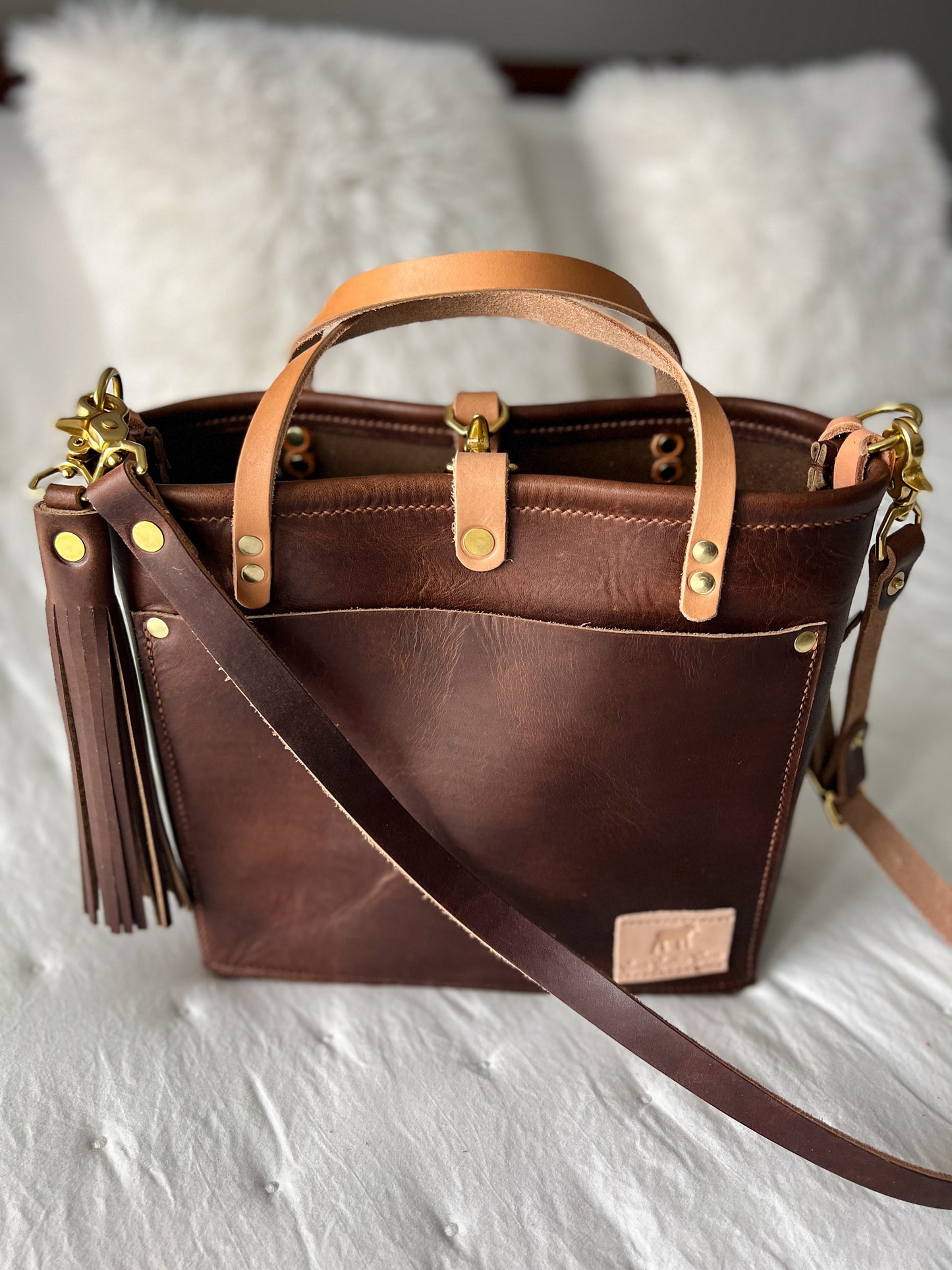 Brookie Medium Crossbody in Horween Nut Brown