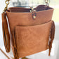 Western Bennett Bucket in Horween Natural Derby w/fringe and Candy Strap