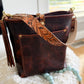 Bennett Bucket in Coffee Full Grain Bison Leather w/Dyed Strap
