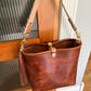 Hobo Bucket in Horween Brown Nut Dublin w/Candy Strap