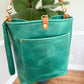 Bennett Bucket in Teal Full Grain Leather